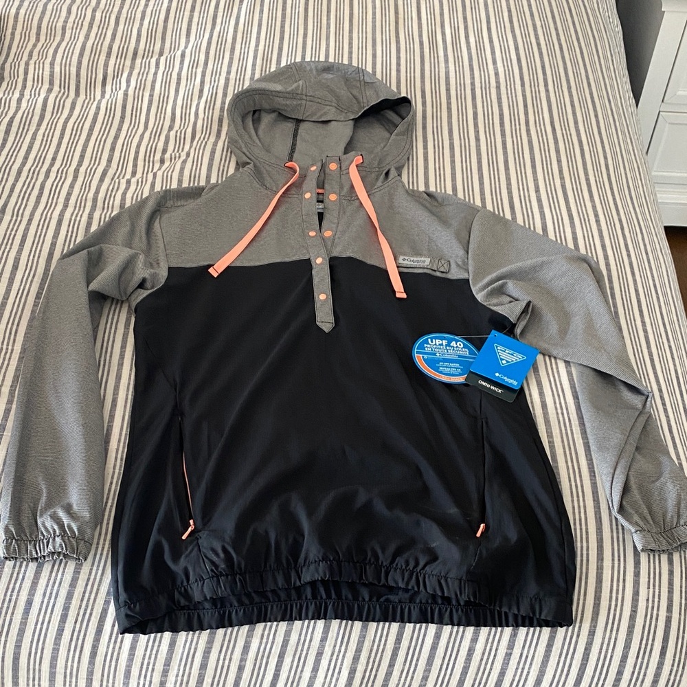 Columbia Two-Tone Jacket with Bright Orange Detail